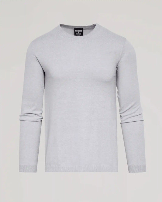Heather Gray Dressy Crew Neck Sweater