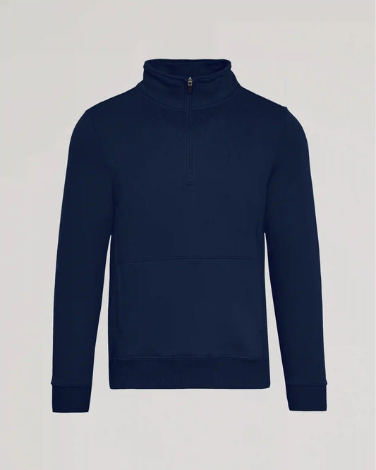 Navy Quarter Zip Fleece Sweatshirt